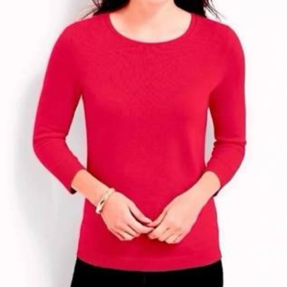 Talbots Audrey 100% Cashmere sweater Size small crewneck pull over long sleeve